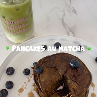 Pancakes au matcha